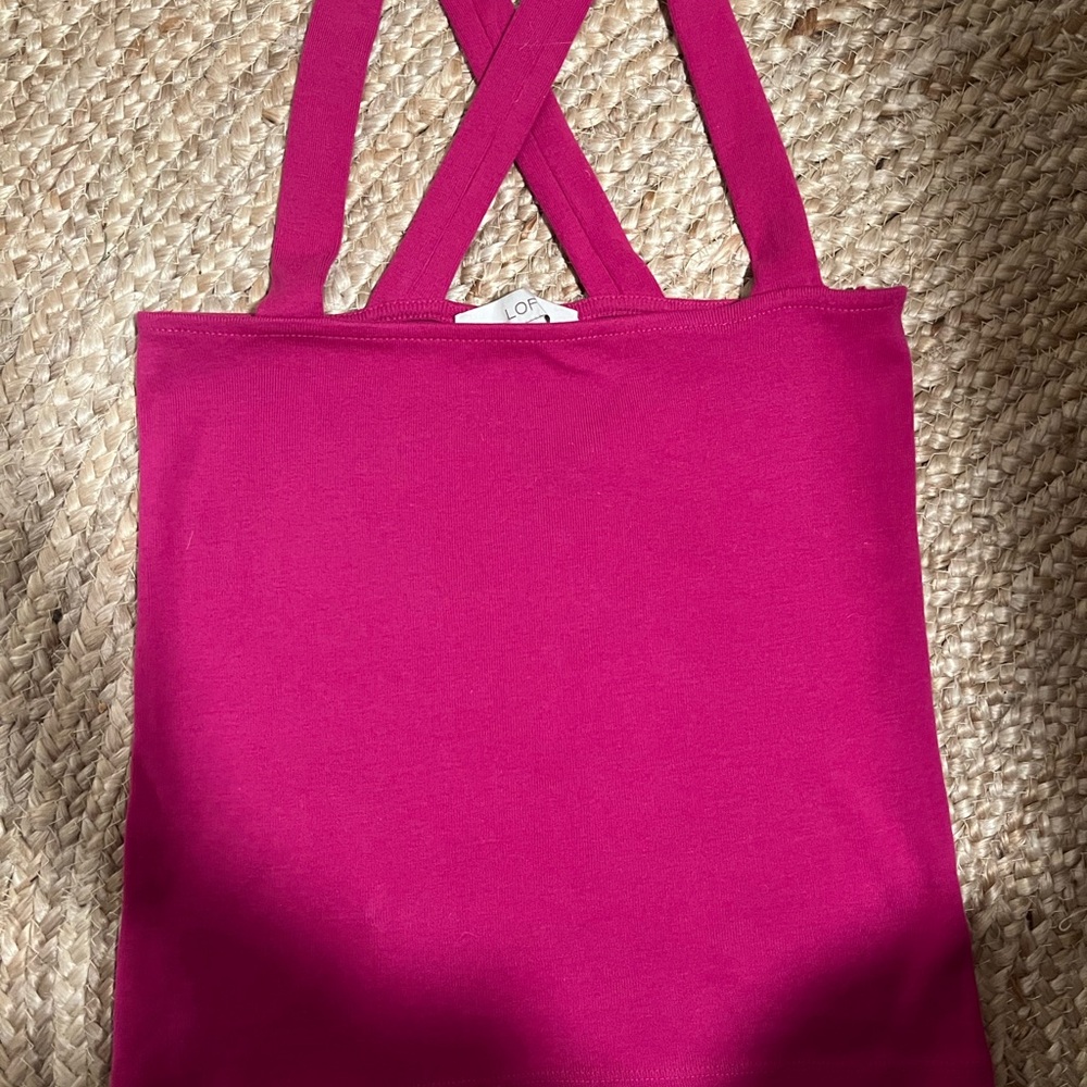 LOFT Fuchsia Strappy Tank Top